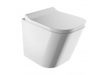 Bezkołnierzowa bowl toilette hanging OMNIRES FONTANA with soft-close WC seat, 49 x 35 cm - white shine