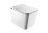  bezkołnierzowa bowl toilette hanging OMNIRES BOSTON with soft-close WC seat, 53x36cm - white shine