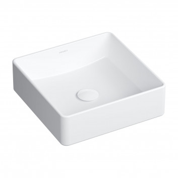 Countertop washbasin OMNIRES PASADENA , 36 x 36 cm - white shine