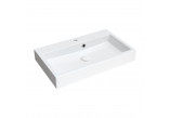 Countertop washbasin/hanging z overflow OMNIRES THASOS M+ , 70 x 42 cm - white shine