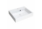 Countertop washbasin/hanging z overflow OMNIRES THASOS M+, 50 x 42 cm - white shine