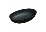 Countertop washbasin OMNIRES SHELL M+, 60 x 35 cm - black lava