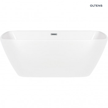 Oltens Stora bathtub freestanding 170x78 cm oval acrylic - white