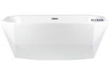 Oltens Stygg bathtub freestanding 160x73 cm oval acrylic - white