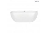 Oltens Stora bathtub freestanding 150x72 cm oval acrylic white 12008000