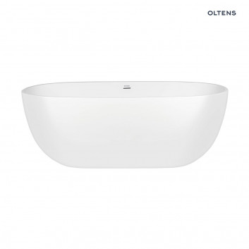 Oltens Inga bathtub freestanding 157x75 cm oval acrylic - white