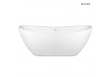Oltens Daven bathtub freestanding 160x80 cm oval acrylic - white 