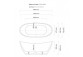 Oltens Daven bathtub freestanding 160x80 cm oval acrylic - white 