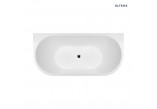 Oltens Delva bathtub wallmounted 170x80 cm acrylic oval - white