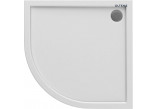 Oltens Superior shower tray półokragły 80x80 cm acrylic - white