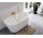 Bathtub wallmounted Besco Vica, 150x80cm, acrylic, white + maskownica syfonu z overflow złota