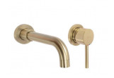 Washbasin faucet concealed REA Lungo, długa, spout 20 cm + Box - gold szczotkowany