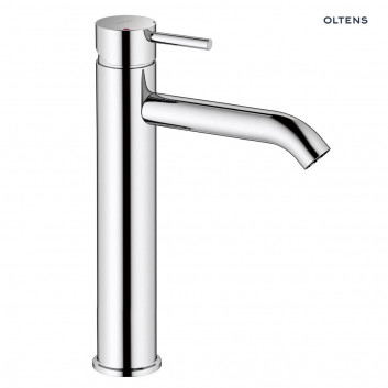Oltens Gota washbasin faucet standing tall - złota