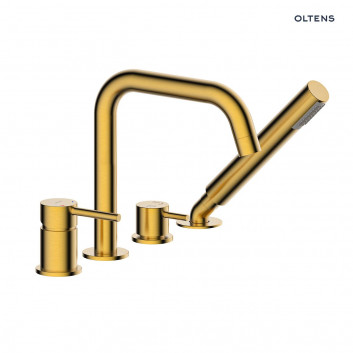 Oltens Molle mixer bath-shower concealed 4 hole - gold szczotkowane