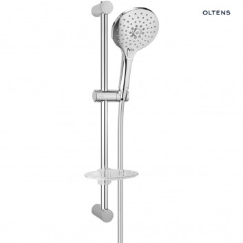 Shower set Oltens Driva EasyClick Alling 60 with soap dish - gold shine/white