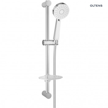 Shower set Oltens Driva EasyClick (S) Alling 60 with soap dish - gold shine/white