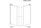 Door shower Radaway Nes KDS II 120, left, 1200x2000mm, silver profil