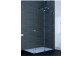 Door shower walk-in Huppe Xtensa pure, sliding, 868-900mm, stabilizator skośny, fixing right, Anti-Plaque, shiny silver profile