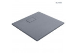 Oltens Bergytan square shower tray 80x80 cm RockSurface - black