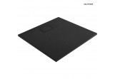 Oltens Bergytan square shower tray 90x90 cm RockSurface - black