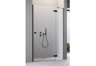 Door shower Radaway Essenza Black DWJ 90x200 cm, wariant prawy, glass transparent with coating Easy Clean, profil black