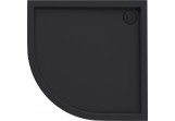 Oltens Superior acrylic shower tray 80x80 cm półokragły - black mat