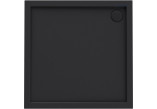 Oltens Superior acrylic shower tray 90x90 cm półokragły - black mat