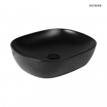 Oltens Hamnes washbasin 49x39,5 cm countertop oval - black mat