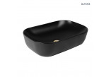 Oltens Hamnes washbasin 61x40 cm countertop oval - black mat