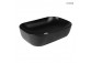 Oltens Hamnes washbasin 61x40 cm countertop oval - black mat