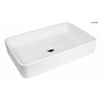 Oltens Lustra washbasin 60,5x35 cm countertop rectangular - white