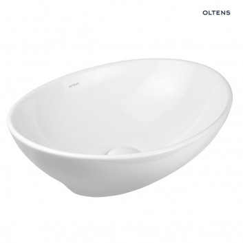 Oltens Etne washbasin 40x33 cm countertop oval - white