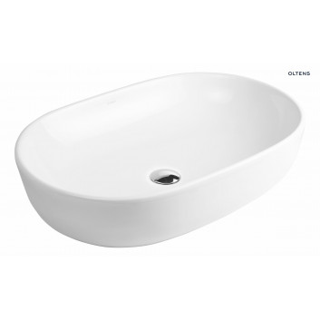 Oltens Hamnes washbasin 60x42,5 cm countertop oval - white