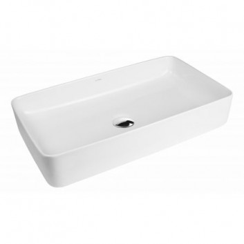Oltens Solberg washbasin 62x41,5 cm countertop rectangular - white 