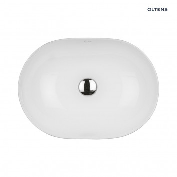 Oltens Hamnes Thin countertop washbasin oval 49,5 x 35,5 cm - white