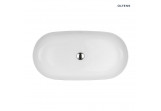 Oltens Hamnes Thin countertop washbasin oval 80 x 40 cm - white