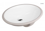 Oltens Mana washbasin 46x38 cm under-countertop oval with coating SmartClean - white