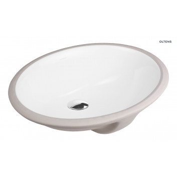 Oltens Mana washbasin 46x38 cm under-countertop oval with coating SmartClean - white