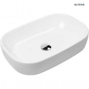 Oltens Jurong washbasin 54x36 cm countertop with coating SmartClean - white 