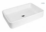 Oltens Lustra washbasin 60,5x35 cm countertop rectangular with coating SmartClean - white