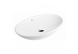 Oltens Sogne washbasin 63x42 cm countertop oval with coating SmartClean - white 