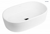 Oltens Lom washbasin 55x34 cm countertop oval with coating SmartClean - white