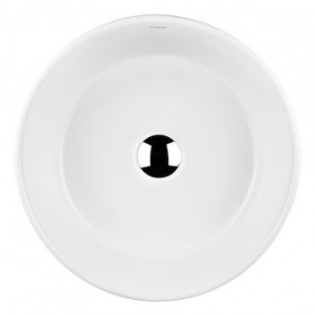 Oltens Lagde washbasin 40 cm countertop round with coating SmartClean - white