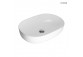 Oltens Hamnes Thin countertop washbasin oval 60,5 x 41,5 cm white with coating Oltens SmartClean