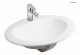 Oltens Kjos washbasin 52x43 cm drop in oval - white