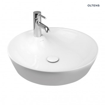 Oltens Lysake washbasin 48,5 cm countertop round - white 