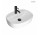 Oltens Hamnes Thin countertop washbasin with tap hole oval 51 x 39 cm - white