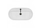Oltens Hamnes Thin countertop washbasin with tap hole oval 80 x 40 cm - white