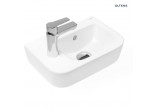Oltens Vernal washbasin 37x24,5 cm hanging left with coating SmartClean - white