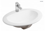 Oltens Kjos washbasin 52x43 cm drop in oval with coating SmartClean - white